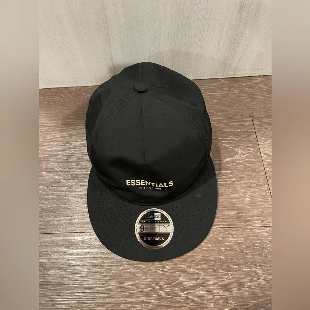 ❌SOLD❌ Fear of God Essentials New Era 9Fifty Retro Crown A Frame Hat Black - Picture 5 of 9